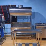 Stainless steel storage tank with 3 taps filling station | Durable & Hygienic Storage Solutions